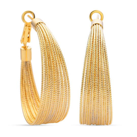 Designer inspirierte Creolen, goldfarben