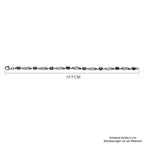 London Blau Topas Armband, ca. 19 cm, 925 Silber platiniert ca. 4.32 ct