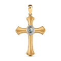 Alexandrit und weißer Zirkon Kreuz-Anhänger - 0,36 ct.