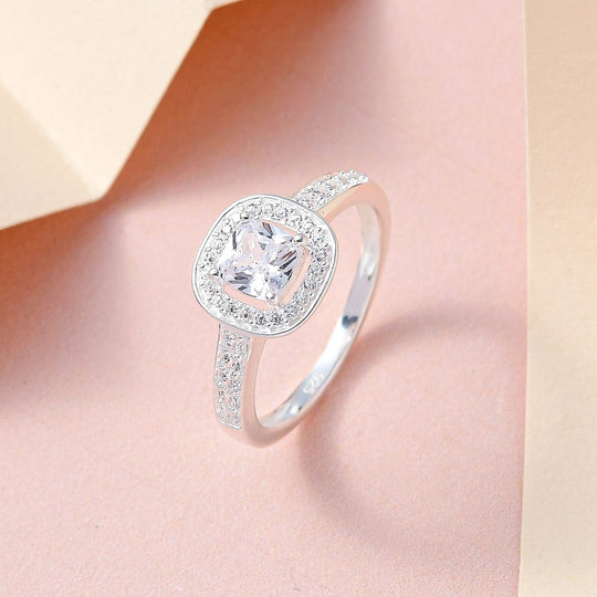 Lustro Stella - Zirkonia Ring, 925 Silber ca. 1.62 ct