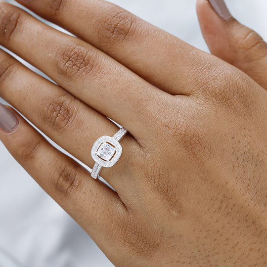 Lustro Stella - Zirkonia Ring, 925 Silber ca. 1.62 ct
