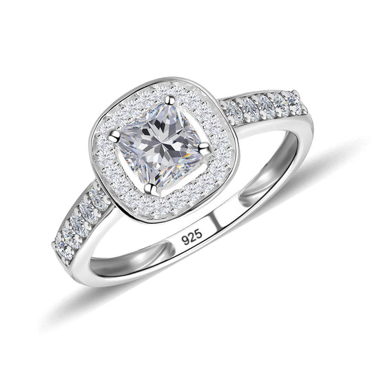 Lustro Stella - Zirkonia Ring, 925 Silber ca. 1.62 ct