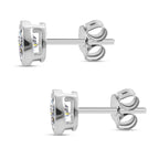 Lustro Stella - Weiße Zirkonia Ohrringe, 925 Silber platiniert ca. 2.80 ct