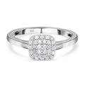 Diamant Ring, 925 Silber platiniert (Größe 21.00) ca. 0.25 ct