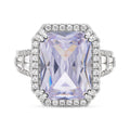 Weißer Zirkonia Ring, Messing, (Größe 16.00) ca. 19,05 ct