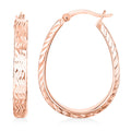 Ohrringe mit Diamantschliff in rosévergoldetem 925 Silber