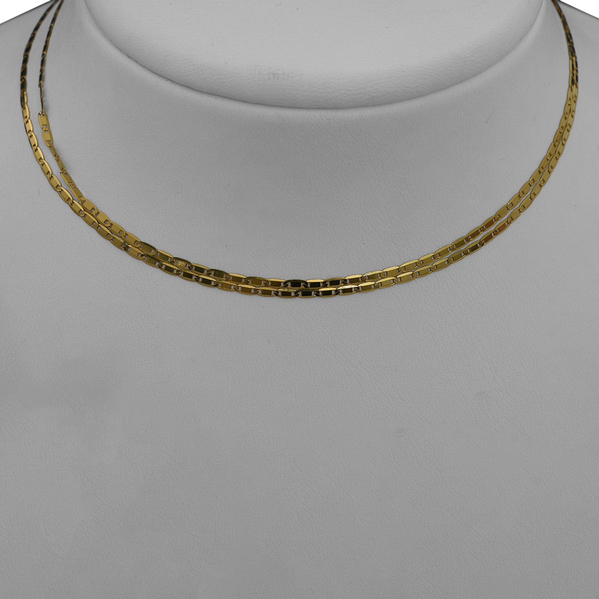 Verstellbare Marinerkette, ca. 60 cm, 925 Silber vergoldet ca. 3,30g
