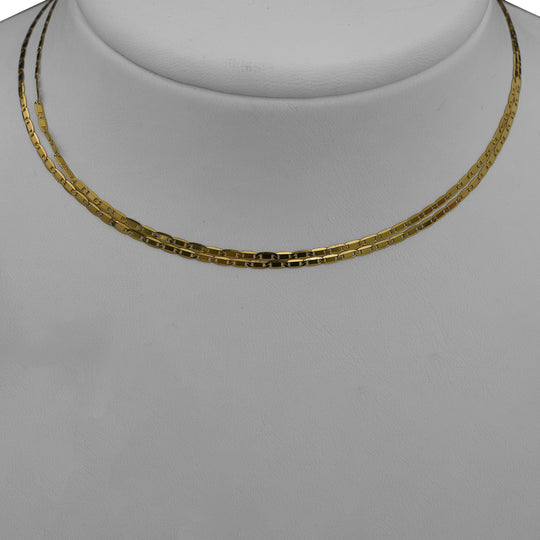 Verstellbare Marinerkette, ca. 60 cm, 925 Silber vergoldet ca. 3,30g