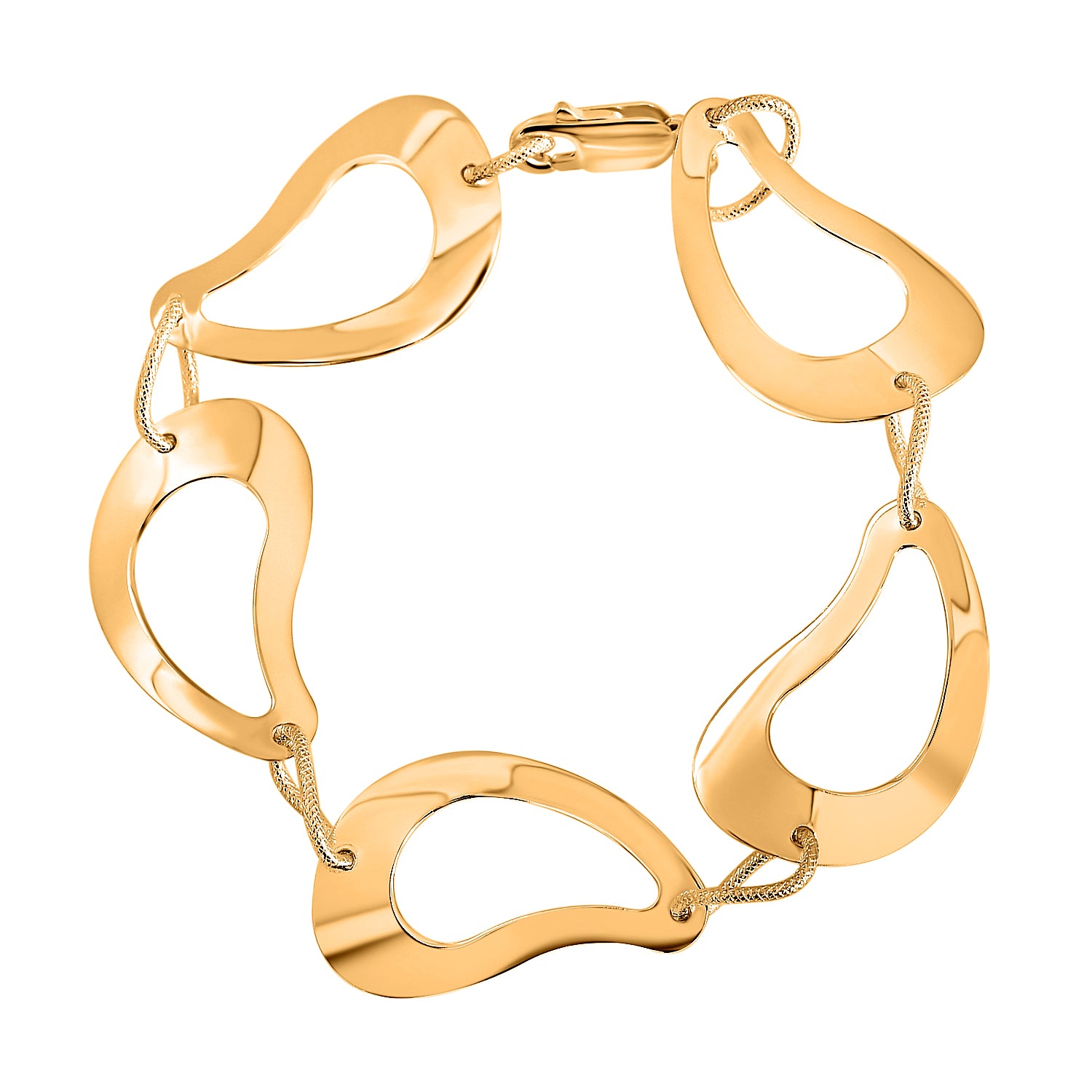 Designer Armband, 925 Silber vergoldet ca. 20 cm
