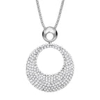 Weiße Kristall Halskette, silberfarben ca. 73.75 cm 5.00 ct