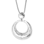 Weiße Kristall Halskette, silberfarben ca. 73.75 cm 5.00 ct