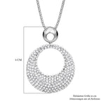 Weiße Kristall Halskette, silberfarben ca. 73.75 cm 5.00 ct