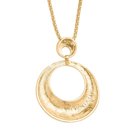 Weiße Kristall Halskette, goldfarben ca. 73.75 cm 5.00 ct