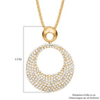 Weiße Kristall Halskette, goldfarben ca. 73.75 cm 5.00 ct