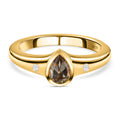 AAA Turkizit, weißer Zirkon Ring, 925 Silber vergoldet, (Größe 20.00) ca. 0.47 ct