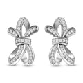 GP Amore Ribbon Kollektion - weiße Diamant Ohrringe, 925 Silber platiniert ca. 0.33 ct