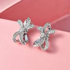 GP Amore Ribbon Kollektion - weiße Diamant Ohrringe, 925 Silber platiniert ca. 0.33 ct