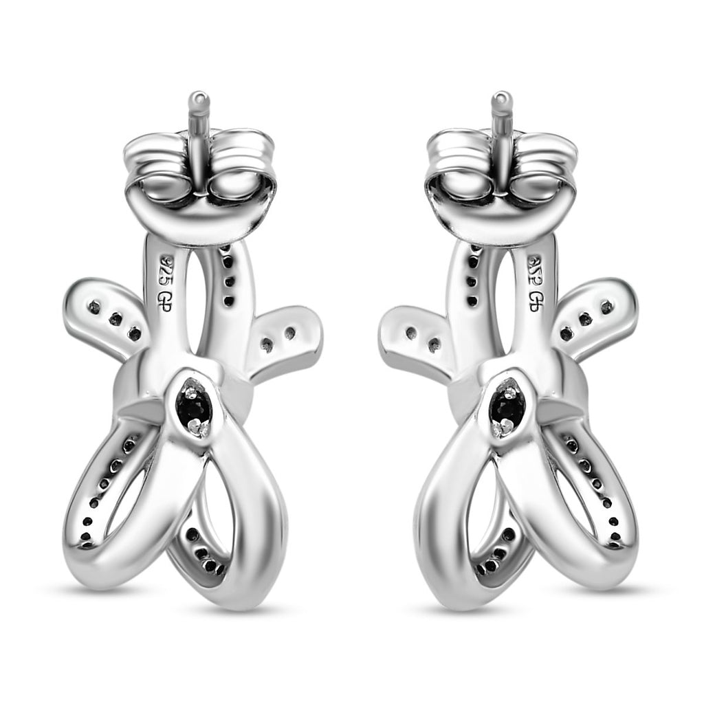 GP Amore Ribbon Kollektion - weiße Diamant Ohrringe, 925 Silber platiniert ca. 0.33 ct