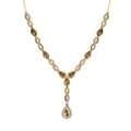 AAA Turkizit, weißes Zirkon Collier, ca. 45 cm, 925 Silber Gelbgold Vermeil ca. 4.57 ct
