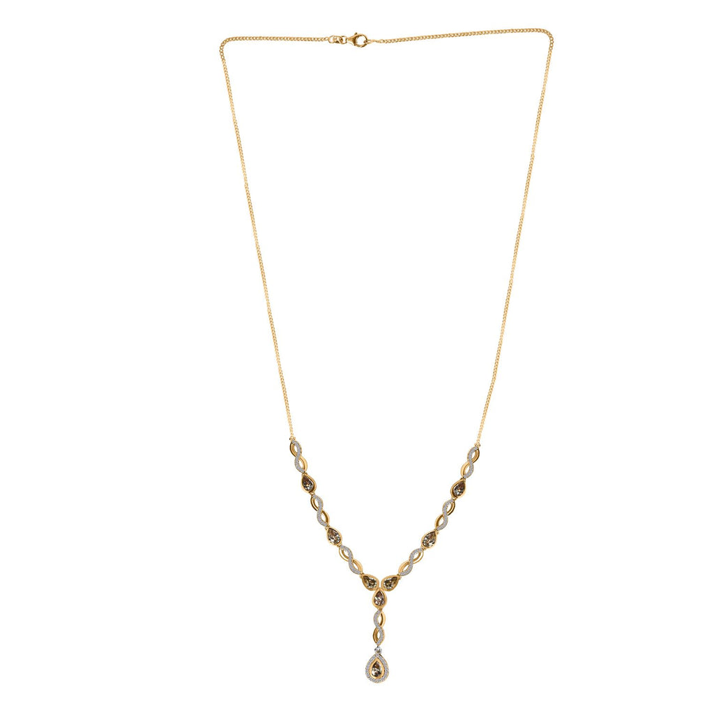 AAA Turkizit, weißes Zirkon Collier, ca. 45 cm, 925 Silber Gelbgold Vermeil ca. 4.57 ct