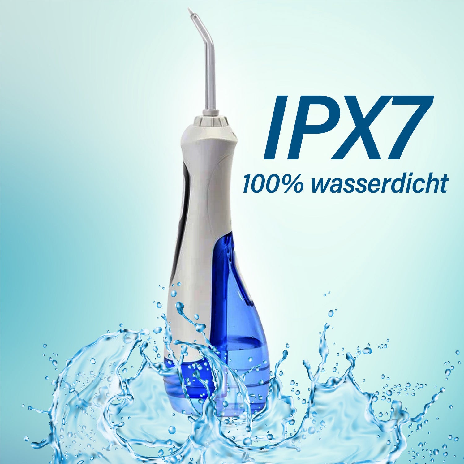 Beautech SG-833 Wasserflosser mit 8 Düsen, 3 Modi und drehbarer Düse, IPX7 wasserdicht, 300ml abnehmbarer Wassertank