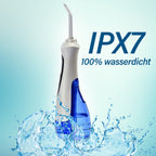 Beautech SG-833 Wasserflosser mit 8 Düsen, 3 Modi und drehbarer Düse, IPX7 wasserdicht, 300ml abnehmbarer Wassertank