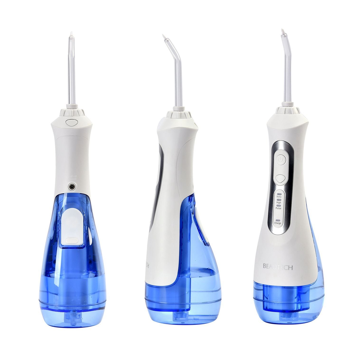 Beautech SG-833 Wasserflosser mit 8 Düsen, 3 Modi und drehbarer Düse, IPX7 wasserdicht, 300ml abnehmbarer Wassertank
