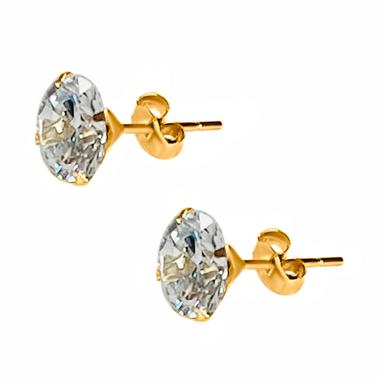 Premium Zirkonia Ohrstecker, 585 Roségold ca. 2.00 ct