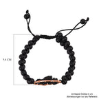 Schwarzes Obsidian Armband, ca. 15.25 cm, Nickelfreies Messing  ca. 69.00 ct