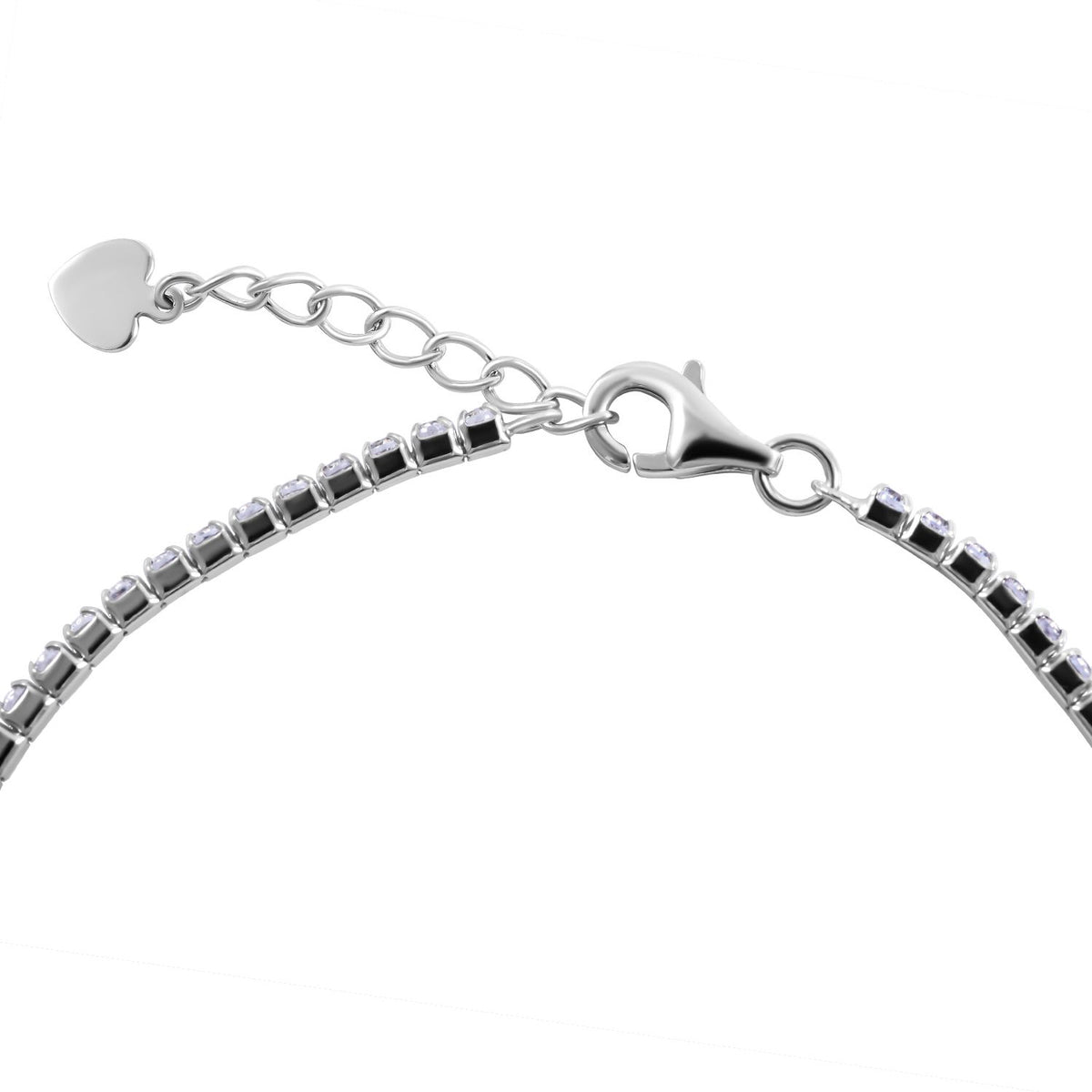 Lustro Stella - Weißes Zirkonia Armband, ca. 18 cm, 925 Silber platiniert ca. 1.30 ct
