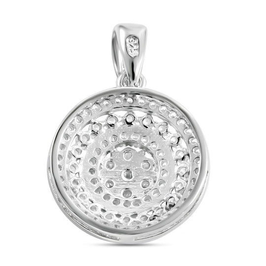Lustro Stella - Weißer Zirkonia Anhänger, 925 Silber platiniert, ca. 1.26 ct