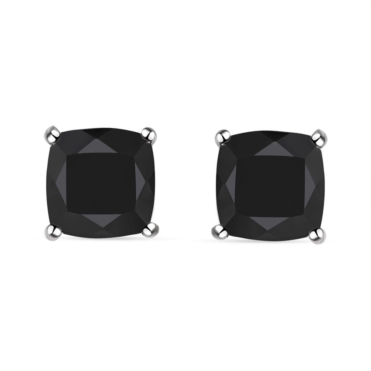 Elite Shungit Ohrringe, 925 Silber platiniert, ca. 2.08 ct