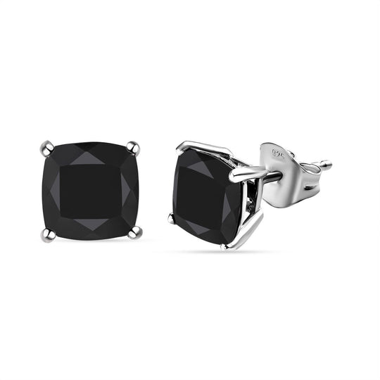 Elite Shungit Ohrringe, 925 Silber platiniert, ca. 2.08 ct