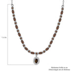 Natürlicher Jenipapo Andalusit Halskette, ca. 45 cm, 925 Silber platiniert, ca. 3.52 ct