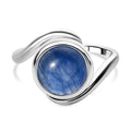 Kyanit Ring, 925 Silber platiniert (Größe 16.00) ca. 3.95 ct