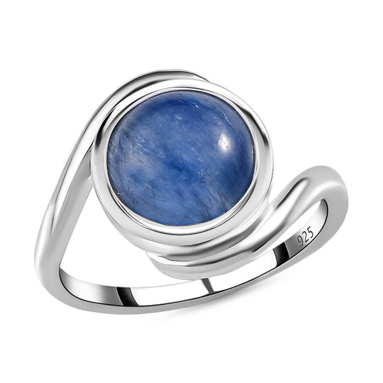 Kyanit Ring, 925 Silber platiniert ca. 3.95 ct