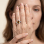 LUXORO AA Natürlicher goldener Tansanit, Weißer Diamant Ring 585 Gold (Größe 17.00)   (4-5 Werktage Lieferzeit) ca. 2.86 ct