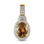 LUXORO AA Natürlicher goldener Tansanit, Weißer Diamant Anhänger 585 Gold (4-5 Werktage Lieferzeit) ca. 2.20 ct