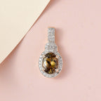 LUXORO AA Natürlicher goldener Tansanit, Weißer Diamant Anhänger 585 Gold (4-5 Werktage Lieferzeit) ca. 2.20 ct