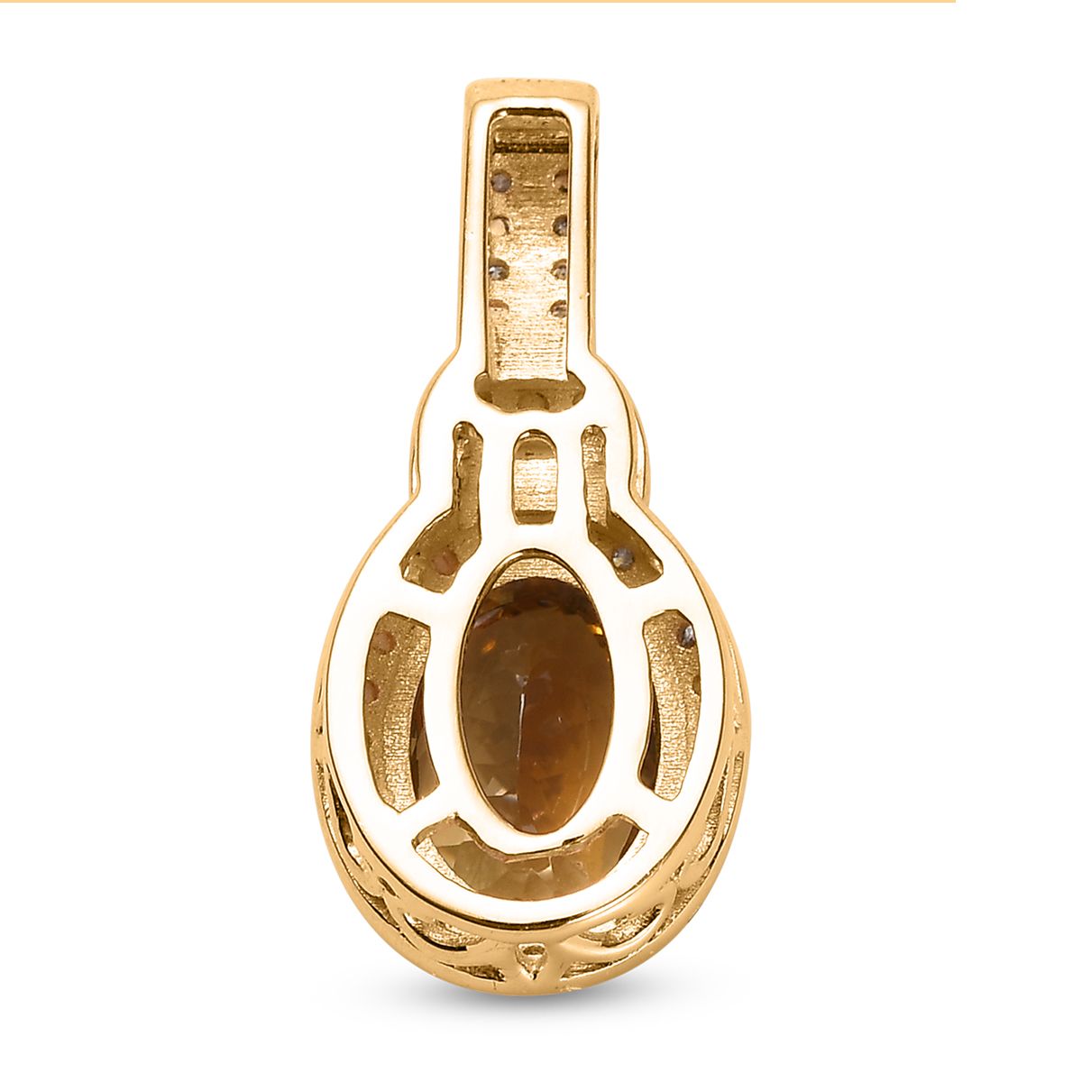 LUXORO AA Natürlicher goldener Tansanit, Weißer Diamant Anhänger 585 Gold (4-5 Werktage Lieferzeit) ca. 2.20 ct