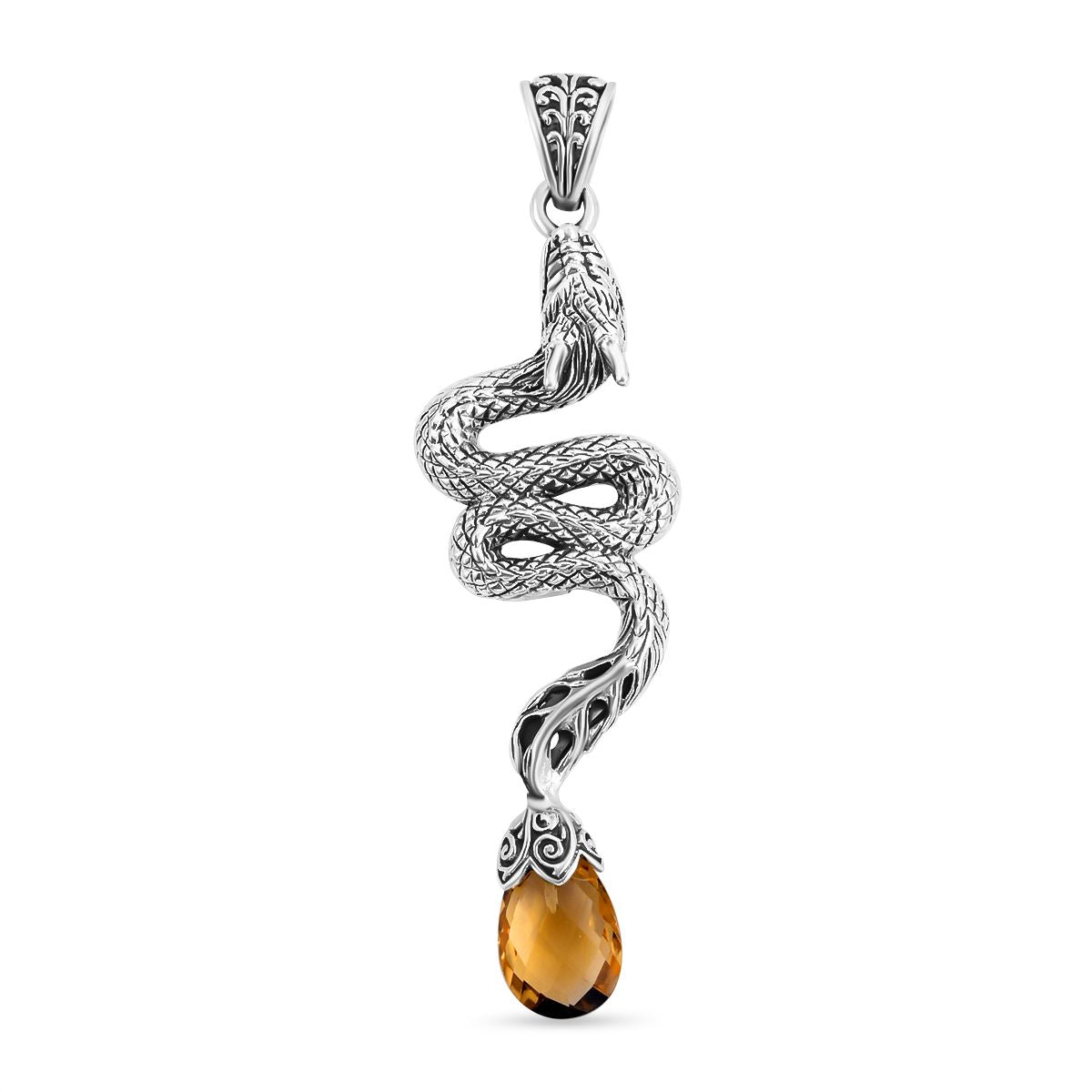 Royal Bali - Citrin Anhänger, 925 Silber ca. 7.00 ct