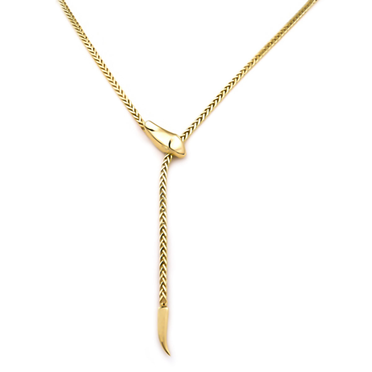 Exklusives Angebot - Serpentine-Collier, ca. 50 cm, 585 Gelbgold ca. 5,45g