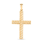 Diamantschliff Kreuzanhänger, 585 Gelbgold