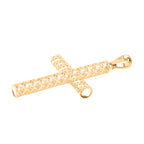 Diamantschliff Kreuzanhänger, 585 Gelbgold