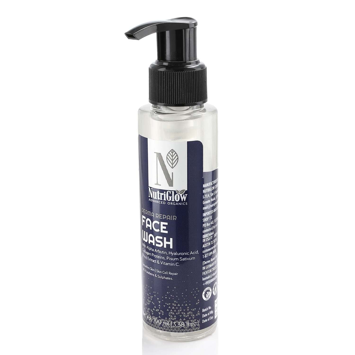 Nutriglow Advanced Organics: Bio-Hautreparatur, Gesichtswaschmittel für strahlendes Aussehen der Haut 100ml