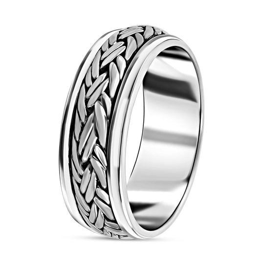 Royal Bali Kollektion - handgearbeiteter Spinning Ring, 925 Silber, ca. 5,73g
