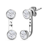 Moissanit Ohrringe 925 Silber platiniert ca. 1.68 ct
