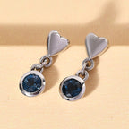 London Blau Topas Ohrringe 925 Silber platiniert ca. 0,85 ct