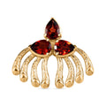 Roter Granat Anhänger, Messing vergoldet, ca. 2.49 ct