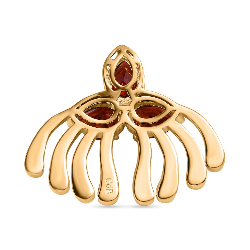 Roter Granat Anhänger, Messing vergoldet, ca. 2.49 ct